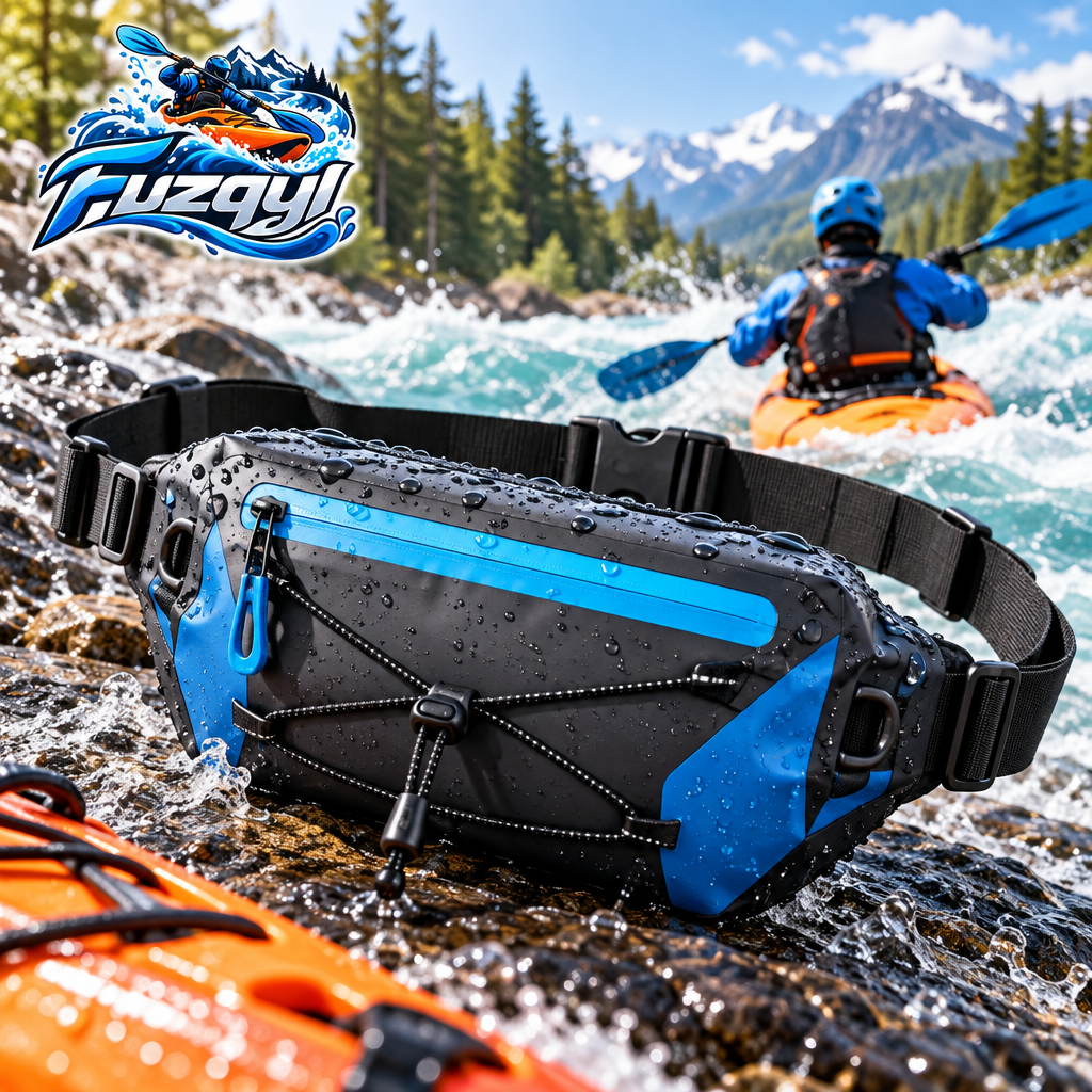 Blue Water-Resistant-Style Kayak Waist Pack
