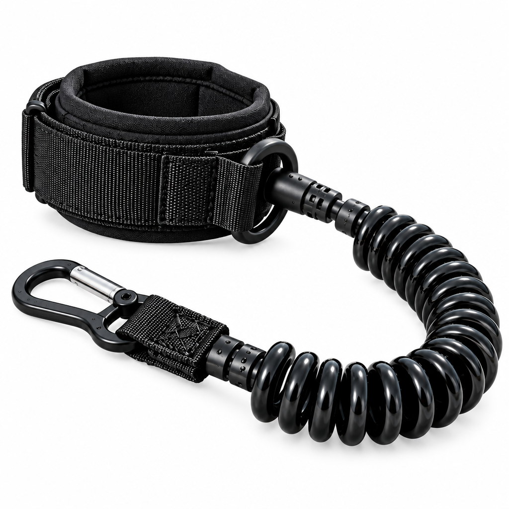 fuzqyl Coiled Kayak Leash with Wrist Cuff — main product view