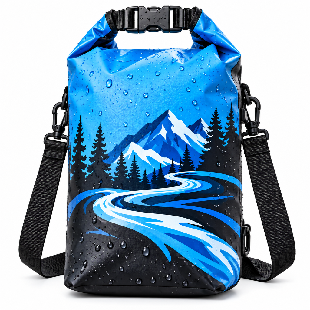 fuzqyl Blue Roll-Top Kayak Dry Bag — main product view